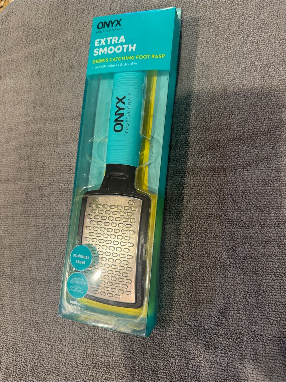 Onyx Extra Smooth Foot Rasp in Turquoise and Black